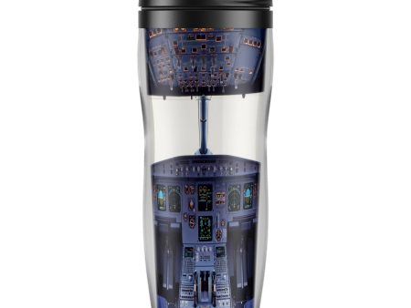 Airbus A320 Cockpit Wide-Vertical Designed Plastic Travel Mugs Hot on Sale