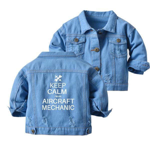 Aircraft Mechanic Designed Children Denim Jackets Online