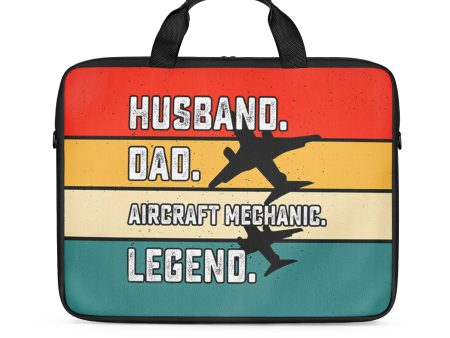 Husband & Dad & Aircraft Mechanic & Legend Designed Laptop & Tablet Bags Online Sale