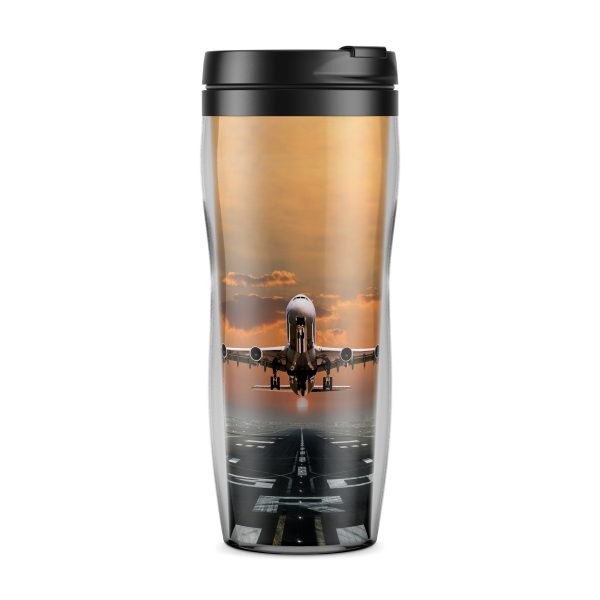 Aircraft Departing from RW30-Vertical Designed Plastic Travel Mugs Online Sale