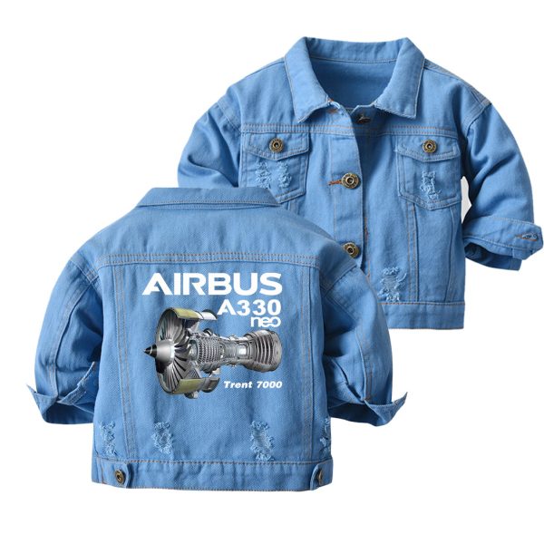 Airbus A330neo & Trent 7000 Designed Children Denim Jackets Online now