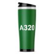 A320 Flat Text Designed Stainless Steel Travel Mugs Hot on Sale