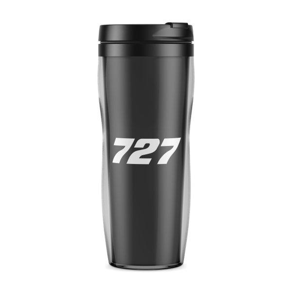 727 Flat Text Designed Plastic Travel Mugs Cheap