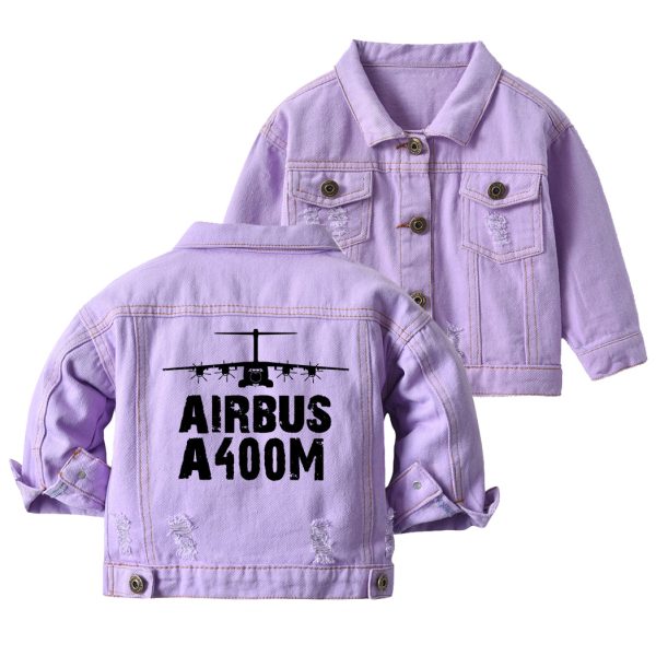 Airbus A400M & Plane Designed Children Denim Jackets Hot on Sale