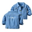 Airbus A340 Silhouette Designed Children Denim Jackets For Sale