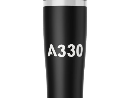 A330 Flat Text Designed Stainless Steel Travel Mugs on Sale