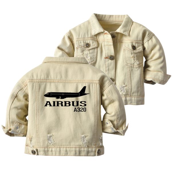 Airbus A320 Printed Designed Children Denim Jackets Supply