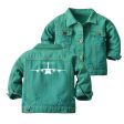 Airbus A400M Silhouette Designed Children Denim Jackets Cheap