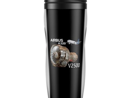 Airbus A320 & V2500 Engine Designed Plastic Travel Mugs Fashion