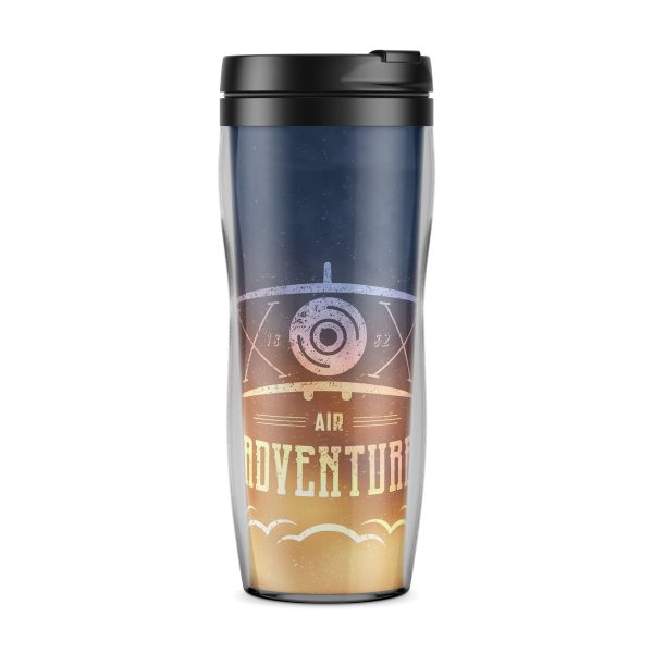 Air Adventure Designed Plastic Travel Mugs Hot on Sale