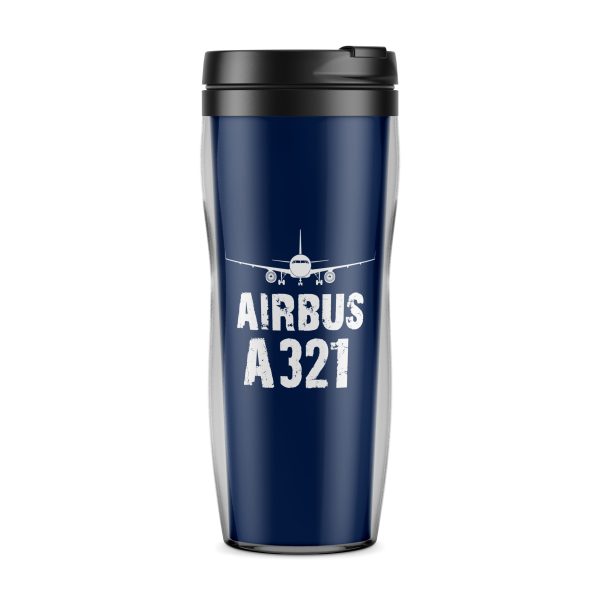 Airbus A321 & Plane Designed Plastic Travel Mugs Sale