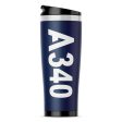 A340 Text Designed Stainless Steel Travel Mugs on Sale