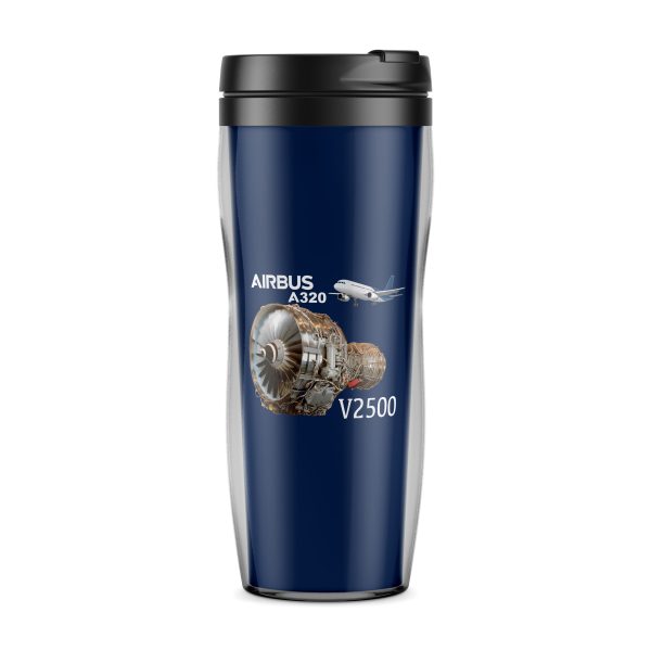 Airbus A320 & V2500 Engine Designed Plastic Travel Mugs Fashion