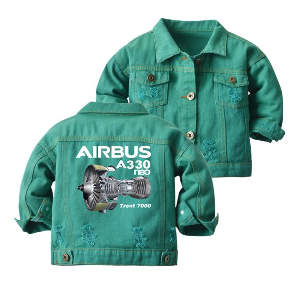 Airbus A330neo & Trent 7000 Designed Children Denim Jackets Online now