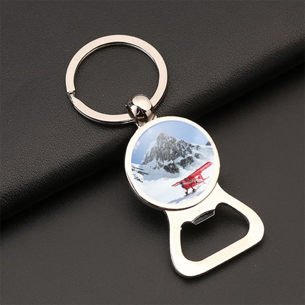 Amazing Snow Airplane Designed Bottle Opener Key Chains Online Hot Sale