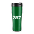 757 Flat Text Designed Plastic Travel Mugs Sale