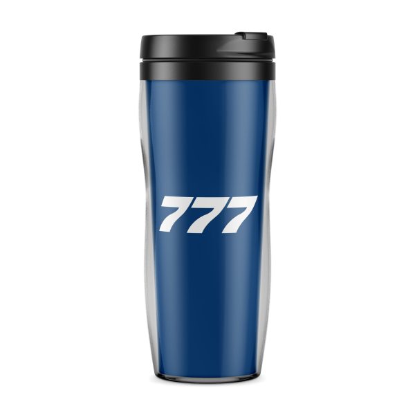 777 Flat Text Designed Plastic Travel Mugs Online Hot Sale