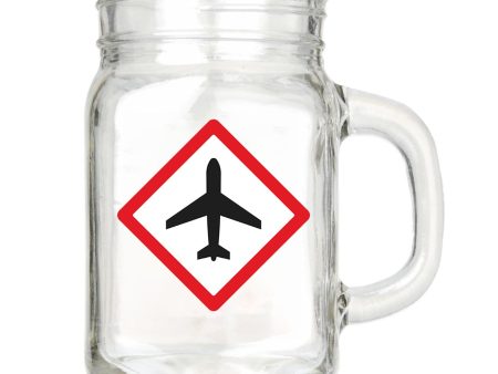 Airplane Warning Designed Cocktail Glasses Online Hot Sale