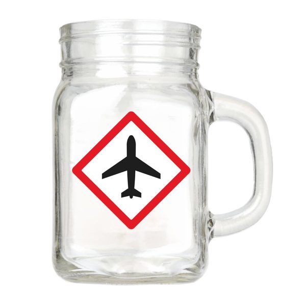 Airplane Warning Designed Cocktail Glasses Online Hot Sale