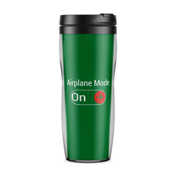 Airplane Mode On Designed Plastic Travel Mugs Online Sale