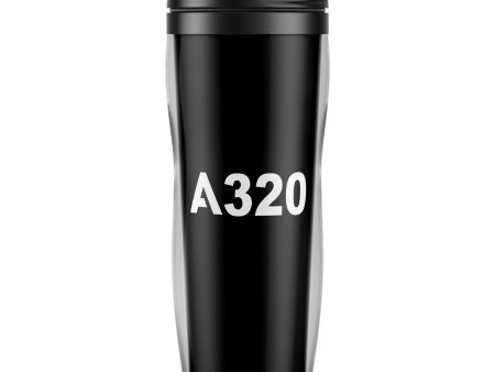 A320 Flat Text Designed Plastic Travel Mugs For Discount