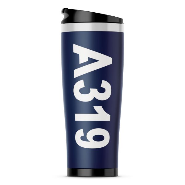 A319 Text Designed Stainless Steel Travel Mugs Supply