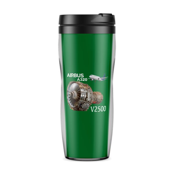 Airbus A320 & V2500 Engine Designed Plastic Travel Mugs Fashion