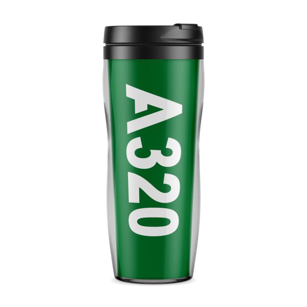 A320 Text Designed Plastic Travel Mugs on Sale