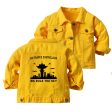 Air Traffic Controllers - We Rule The Sky Designed Children Denim Jackets Online Hot Sale