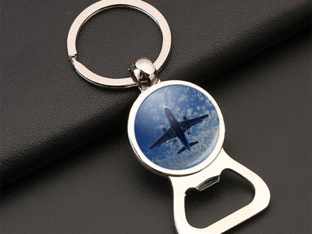 Airplane From Below Designed Bottle Opener Key Chains Online