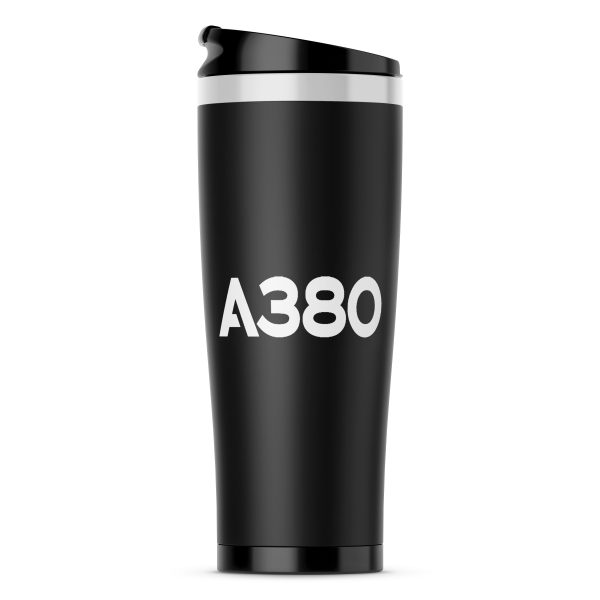 A380 Flat Text Designed Stainless Steel Travel Mugs Discount